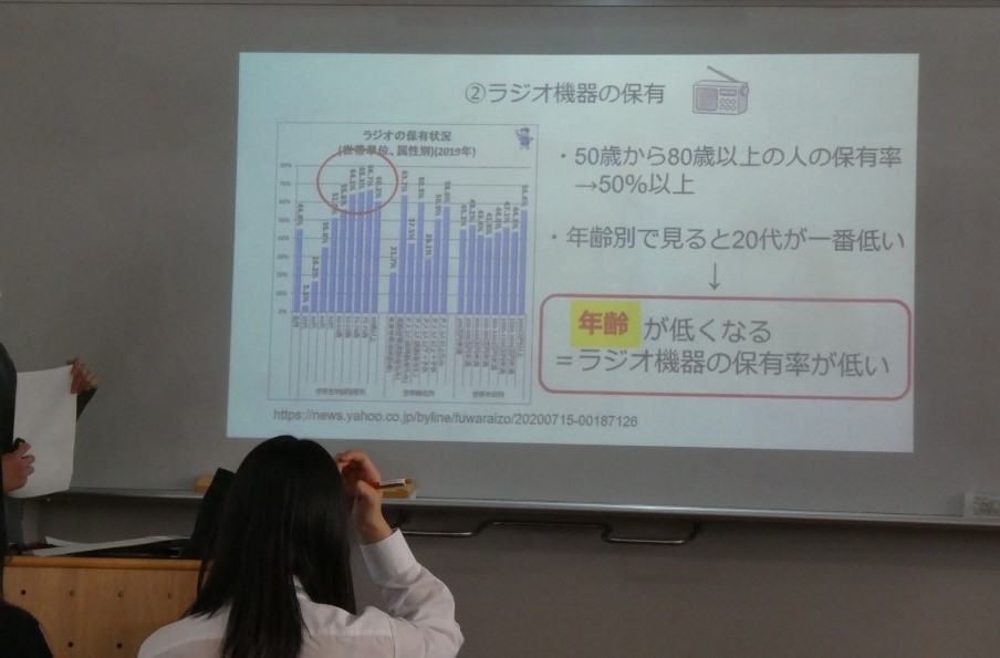 班発表のようす