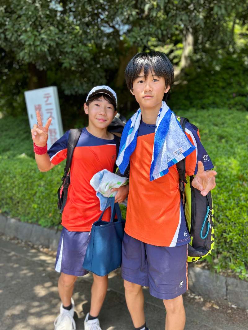 合同ブロック(個人戦)男子ダブルス3位入賞&県大会出場を決めた菅原・中村ペア